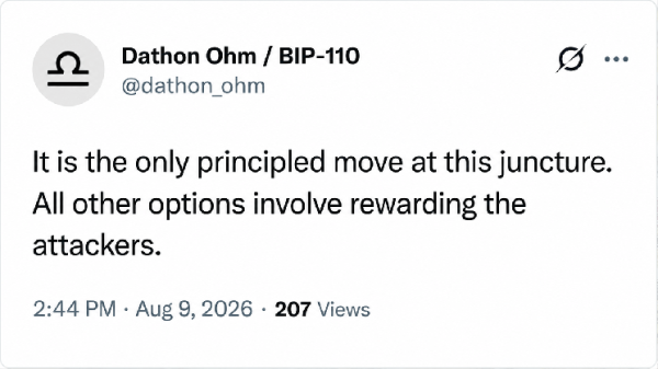 BIP-110 Backers Plot Minority Chain’s PoW Reset to ‘Fire’ Bitcoin Miners