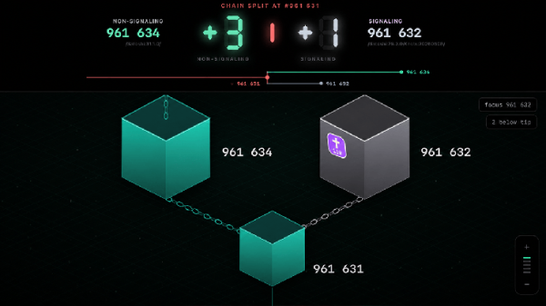 BIP-110 Splits Bitcoin as Rival Miners Clash at Block 961632