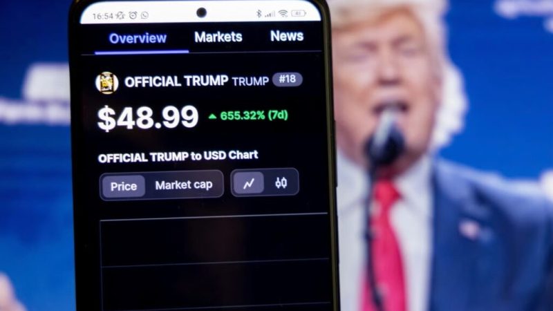 Official Trump spikes 75% in a week despite insider sales