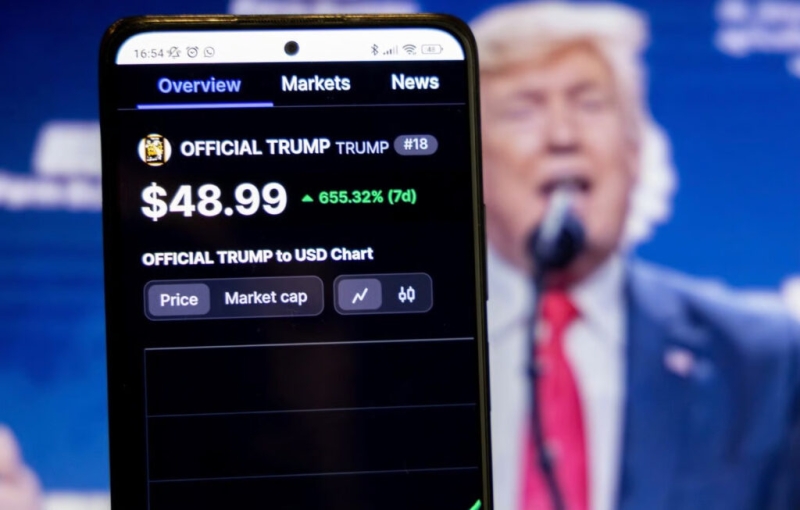 Official Trump spikes 75% in a week despite insider sales