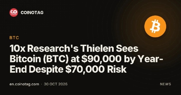 10x Research’s Thielen Sees Bitcoin (BTC) at $90,000 by Year-End Despite $70,000 Risk
