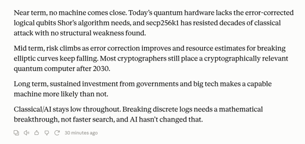 Bitcoin’s Security Faces a 76% Risk by 2046, AI Model Predicts