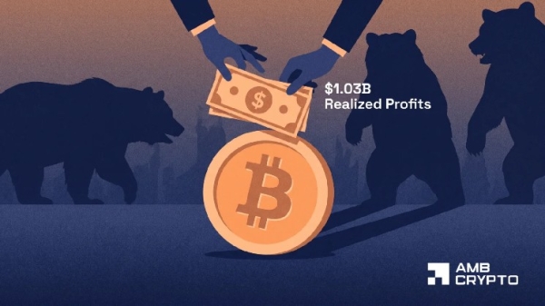 Is Bitcoin’s price rally losing steam after realized profits hit $1.03B?